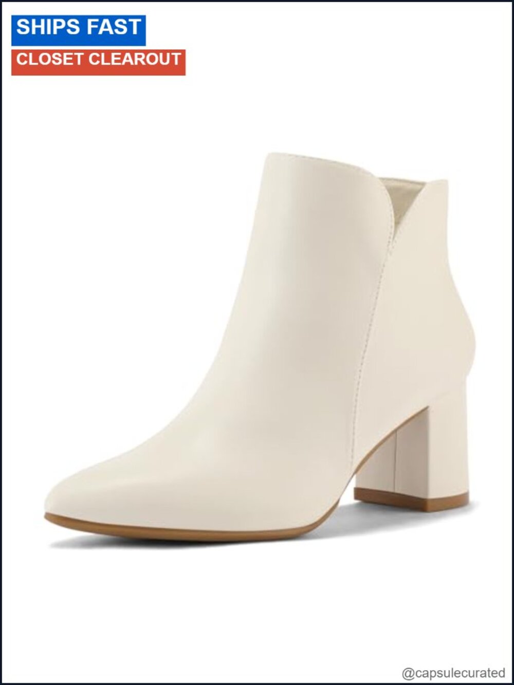 Mysoft Women's Ankle Boots Chunky Block Heel Pointed Toe Dressy Booties with
